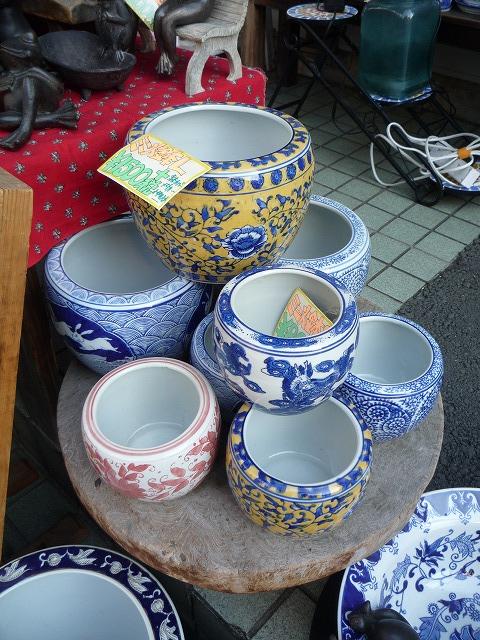 山水楼閣 鷹金魚図 火鉢 睡蓮鉢 金魚鉢 メダカ鉢｜豪華絢爛 睡蓮鉢