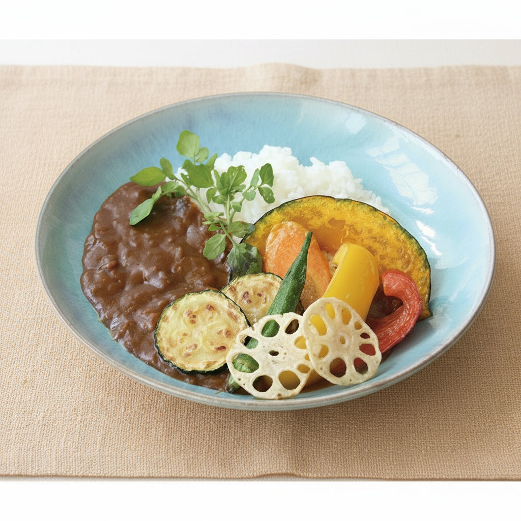 萩焼 カレープレート | stella | ブルー | 萩陶苑