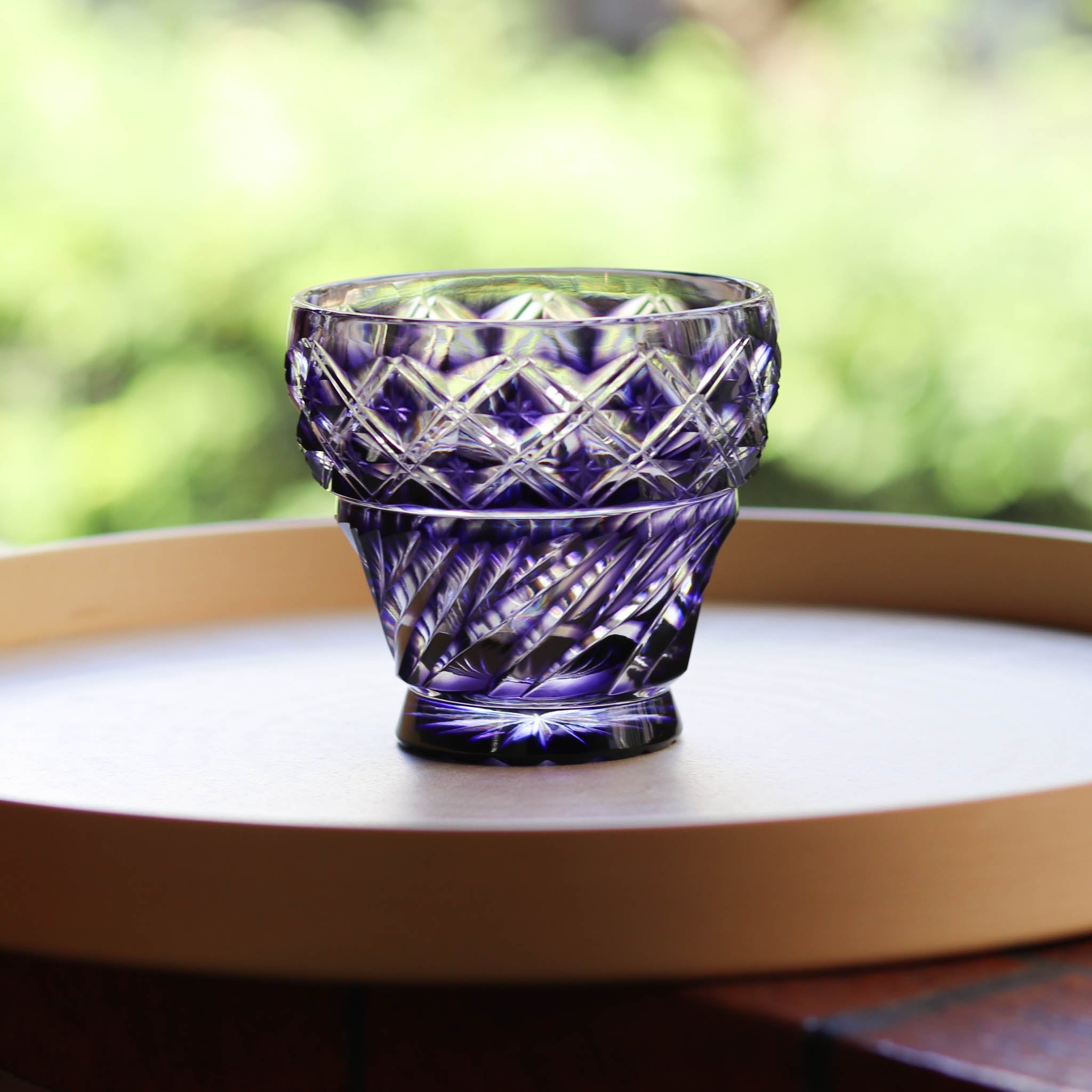 薩摩切子 クリスタルグラス | フリーカップ | 金紫 | 薩摩びーどろ工芸