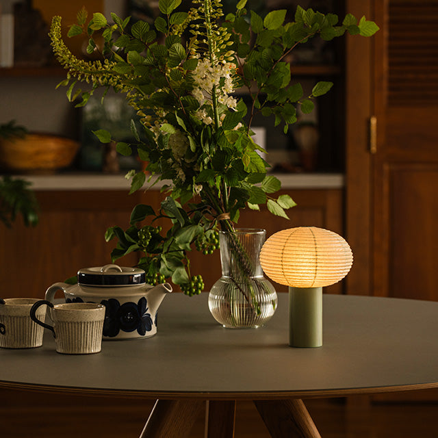 八女提灯 LEDスタンドライト | TORCHIN OVAL | 白・ナチュラル