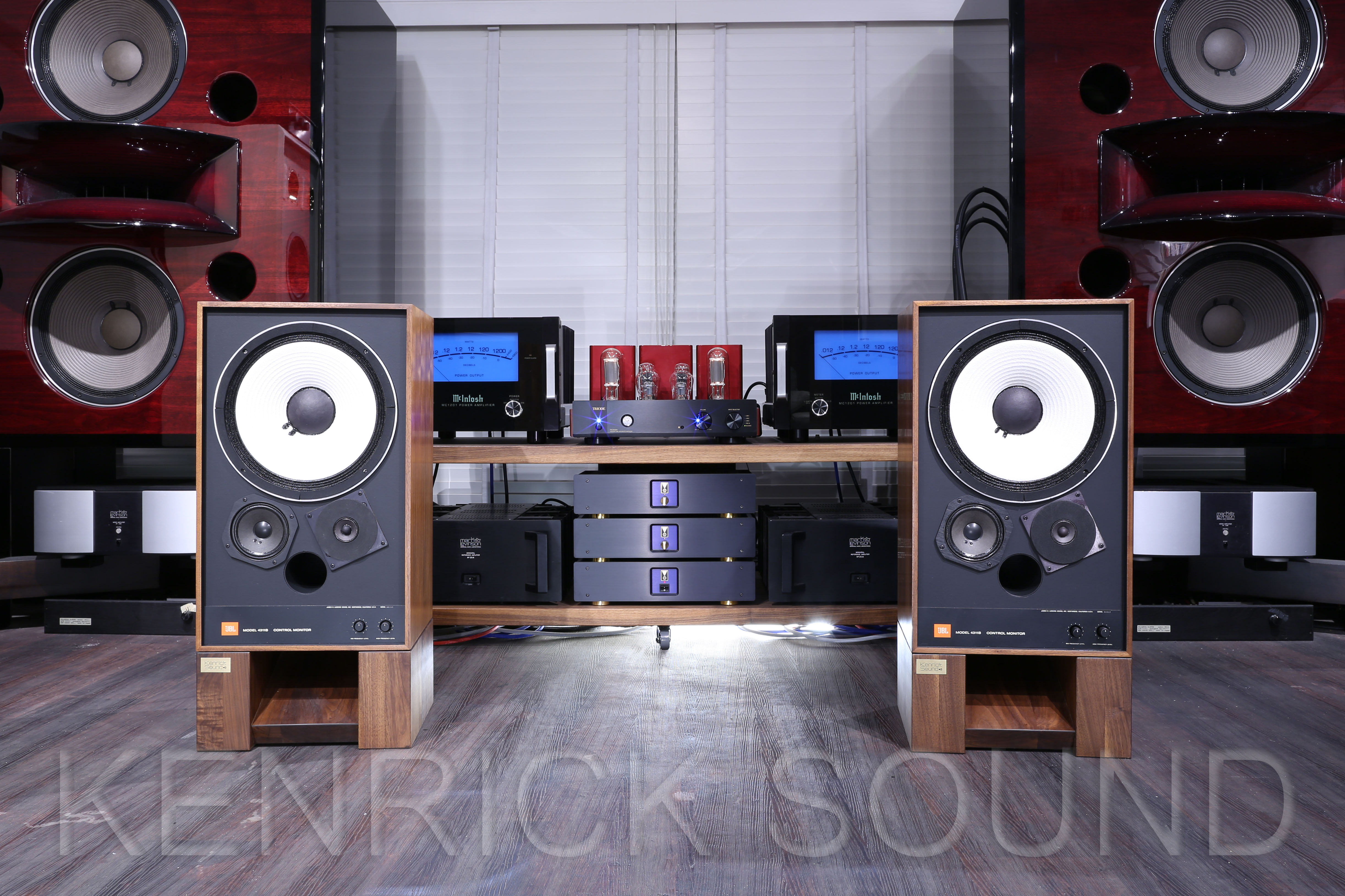 JBL 4311B ウォールナットキャビネット ケンリックサウンド・メンテ品