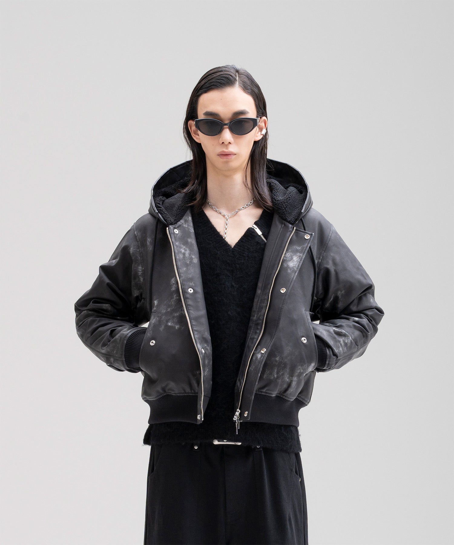 Jent louis Double Zip Leather Jacket なお様jent louis double zip