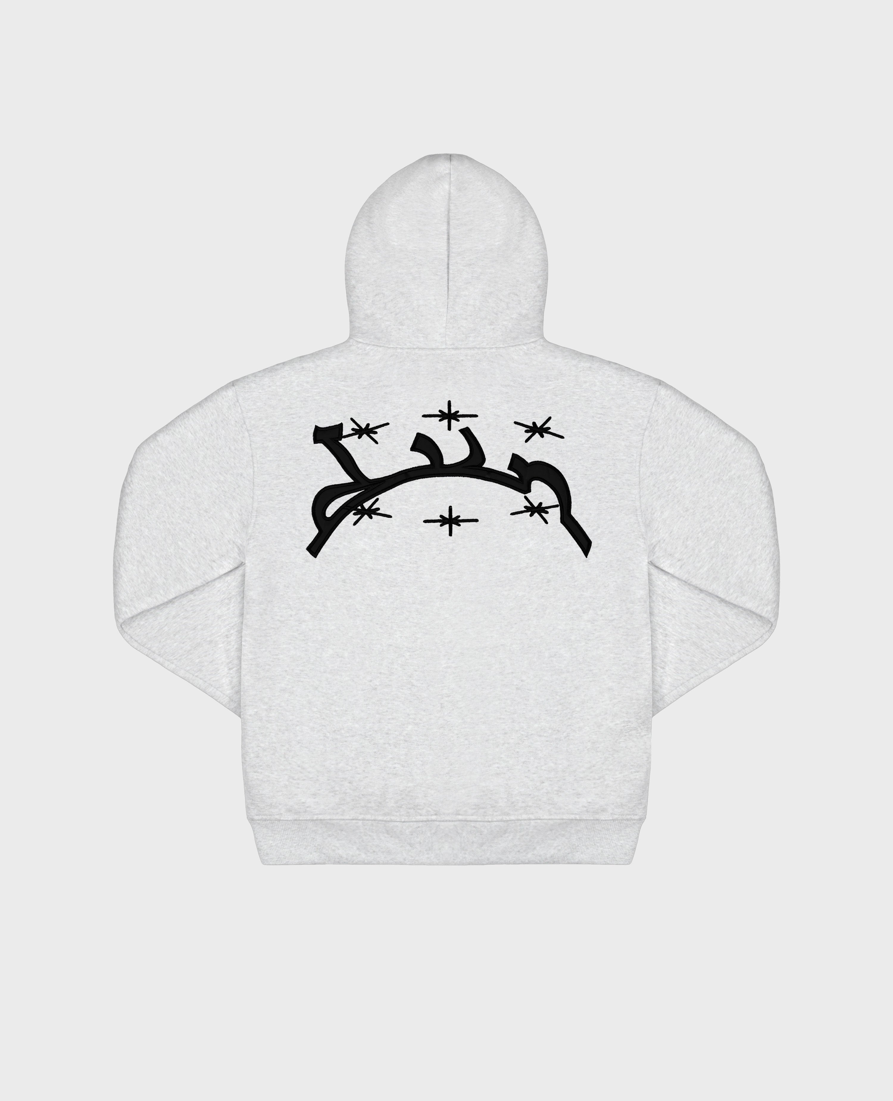 まだらグレーのパーカー INFINITY MOON HOODIE サイズL ØMI パーカー