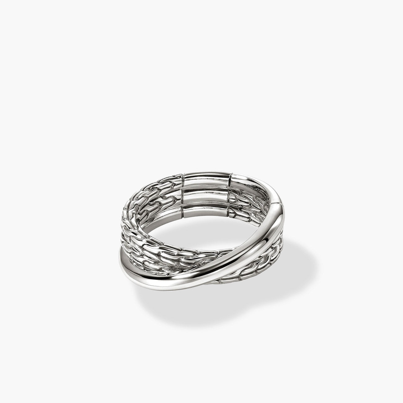 John Hardy Essentials Crossover Silver Ring | RB98715 – J.R.DUNN