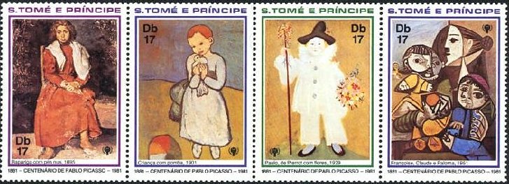 最も多作な美術家 キュビスト パブロ・ピカソ（Pablo Picasso）の絵画切手