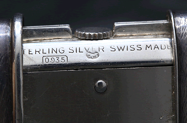 モバード MOVADO トラベルクロック エルメト 銀無垢 シルバー935 手巻き