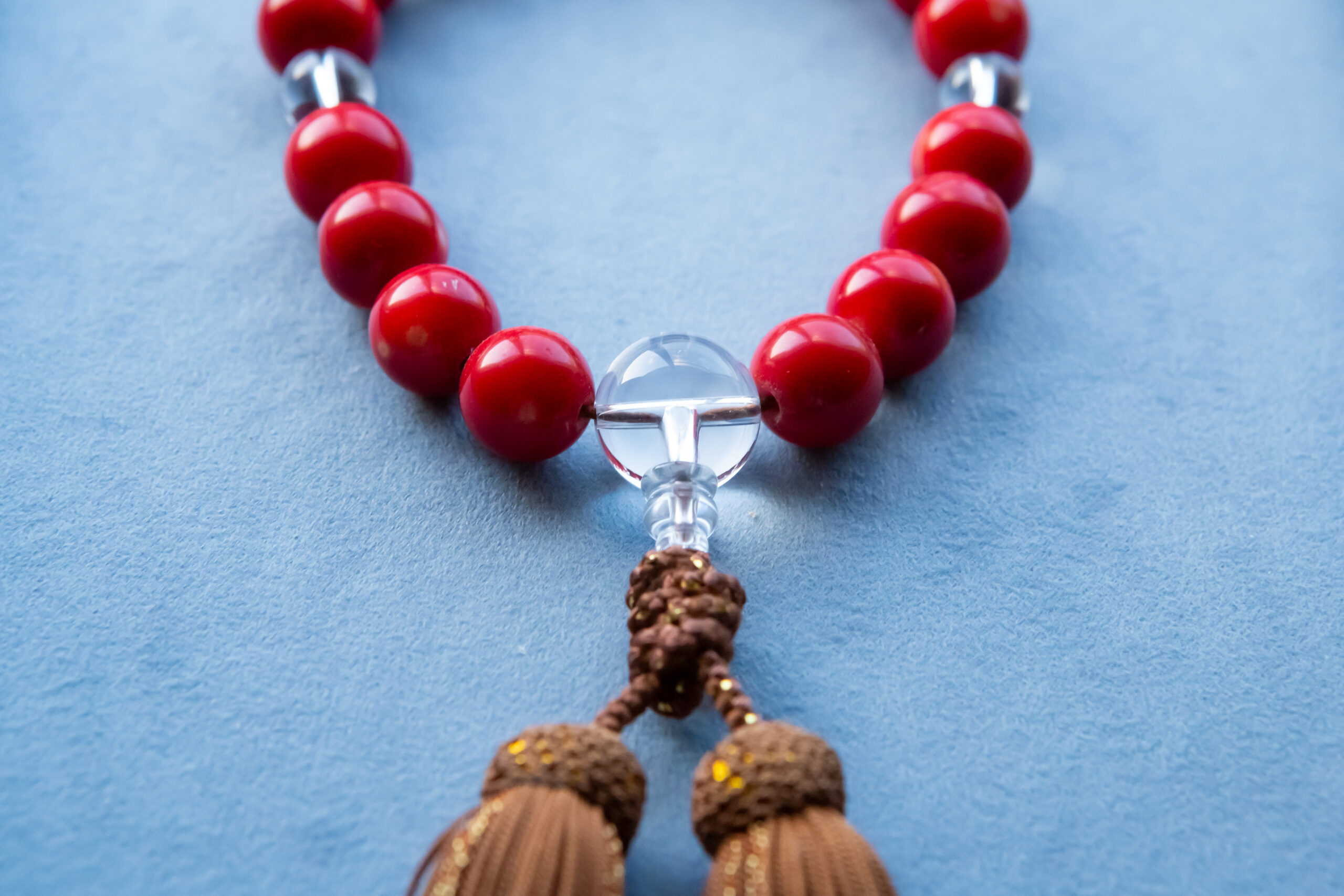 希少な血赤珊瑚のお念珠 - 製品紹介・実績 | 京念珠(数珠)の製造販売卸