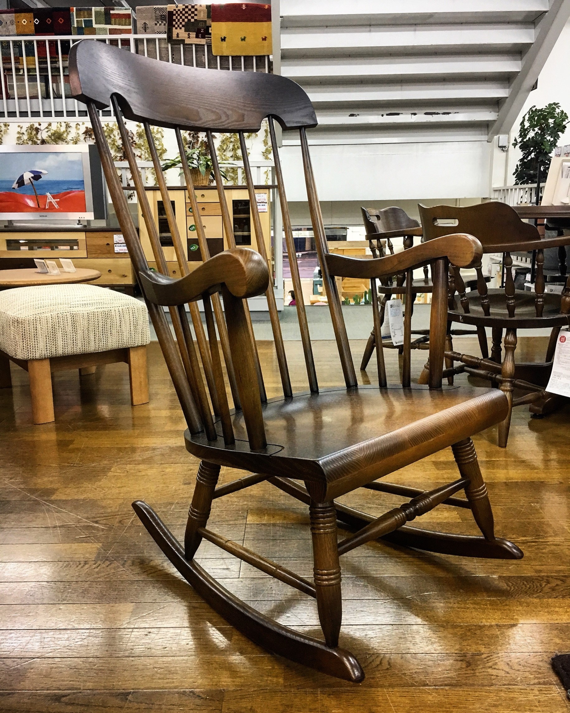ヴィンテージ 飛騨産業 キツツキ ロッキングチェア 椅子 アンティーク