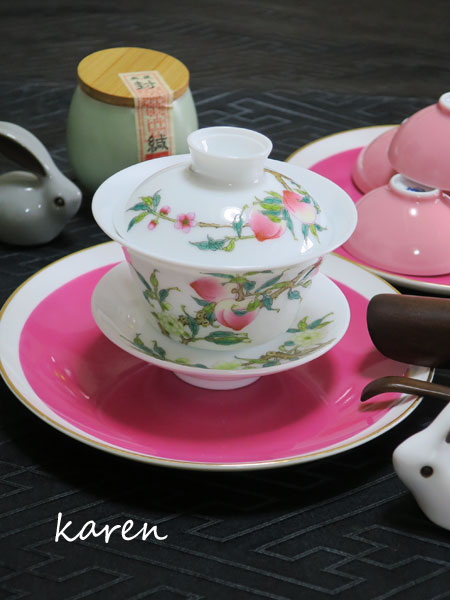 香炉 メノウ 桃とコウモリ