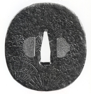 阿弥陀鑢鍔 鉄鍔 刀装具 鐔(鍔)－ t-520 鐔 無銘肥後 瓢透