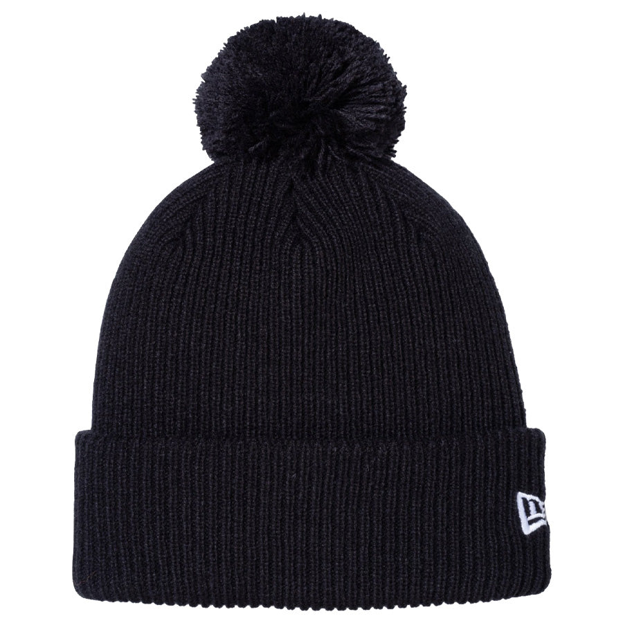 ニューエラ ニット帽 NEW ERA ポンポンニット リブ ブラック – KINGS