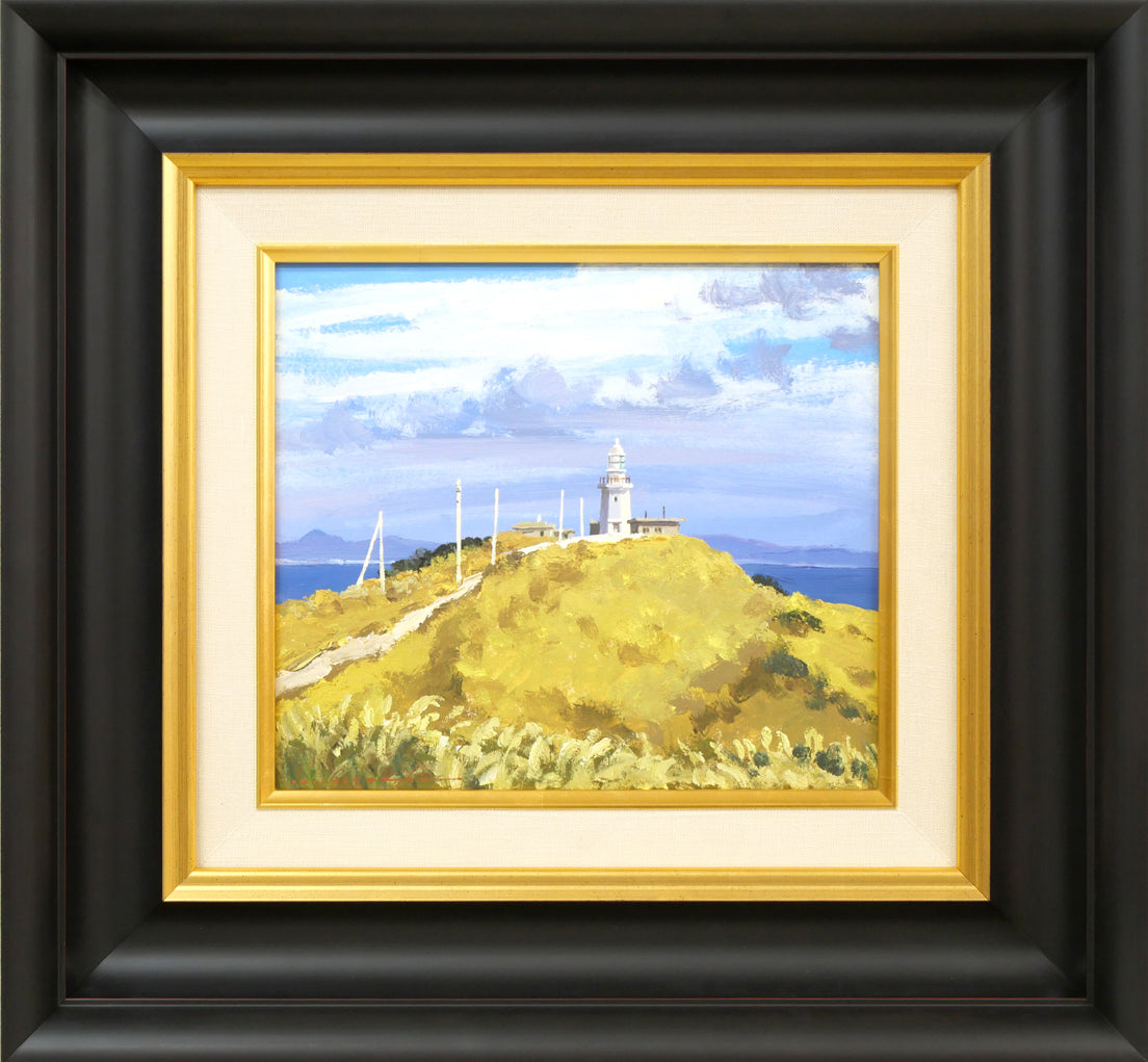 絵画油絵油彩画菊地正則F3号「花リボンの少女」原画美品額付き