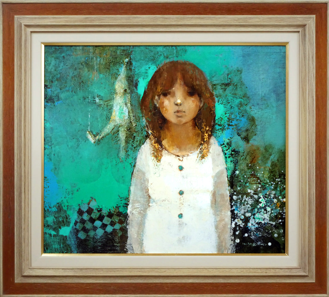 稲垣昌紀「人形と少女」油絵・F10号 絵画買取・販売の小竹美術