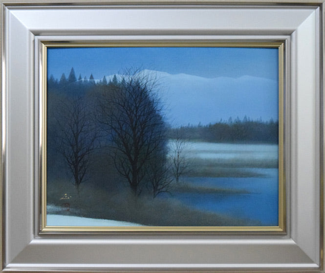 河本正「早春」日本画・P10号 絵画買取・販売の小竹美術