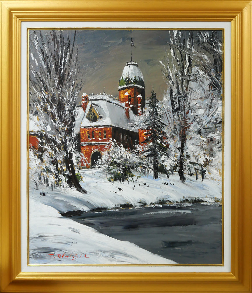 高橋哲夫「道庁（北海道庁）」油絵・F20号 絵画買取・販売の小竹美術