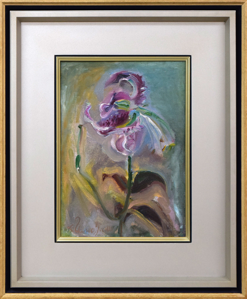 上野山清貢作 「花」 額56×47￼×6絵31×24cm F5