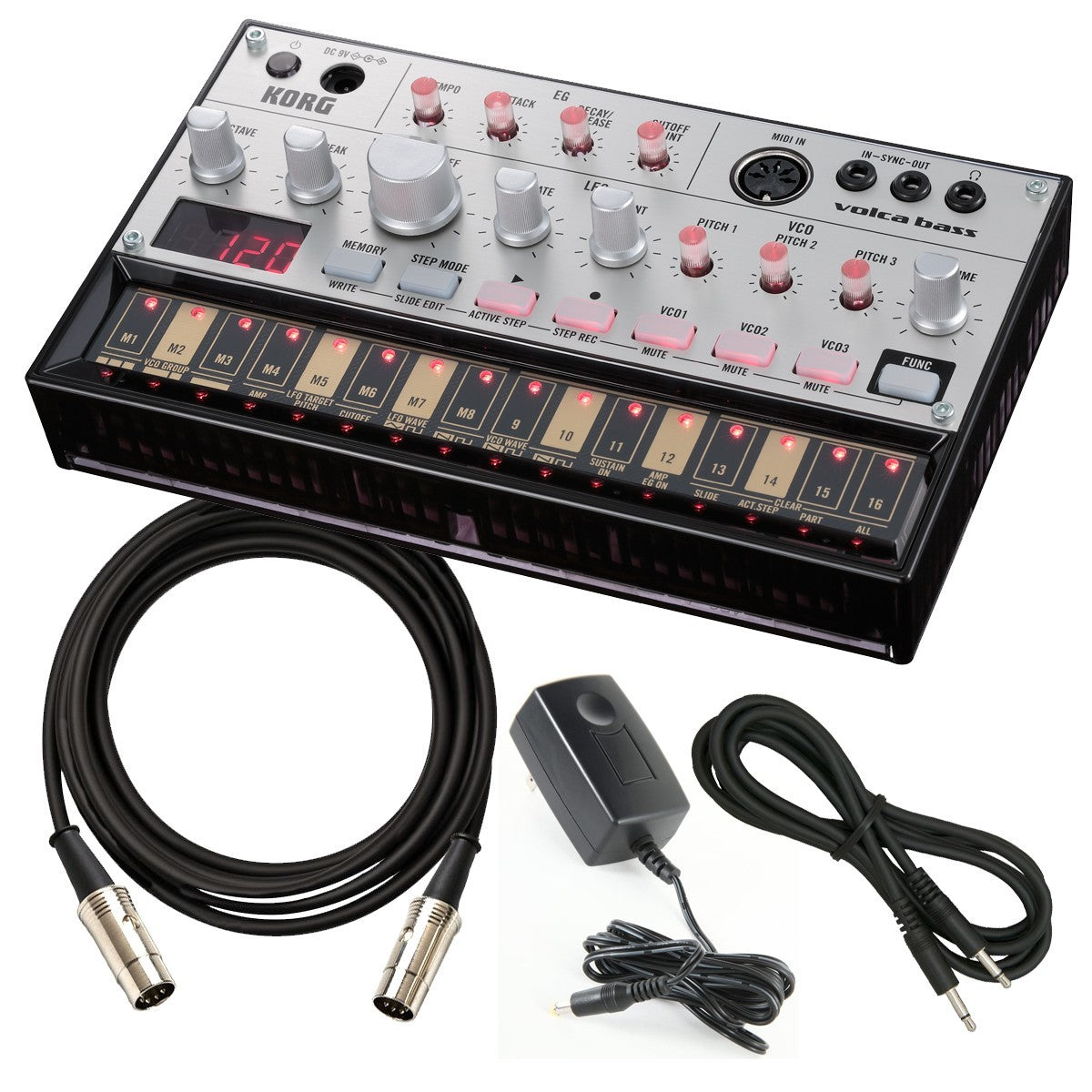 Korg Volca Bass Analog Bass Machine POWER & CABLE RIG – Kraft Music