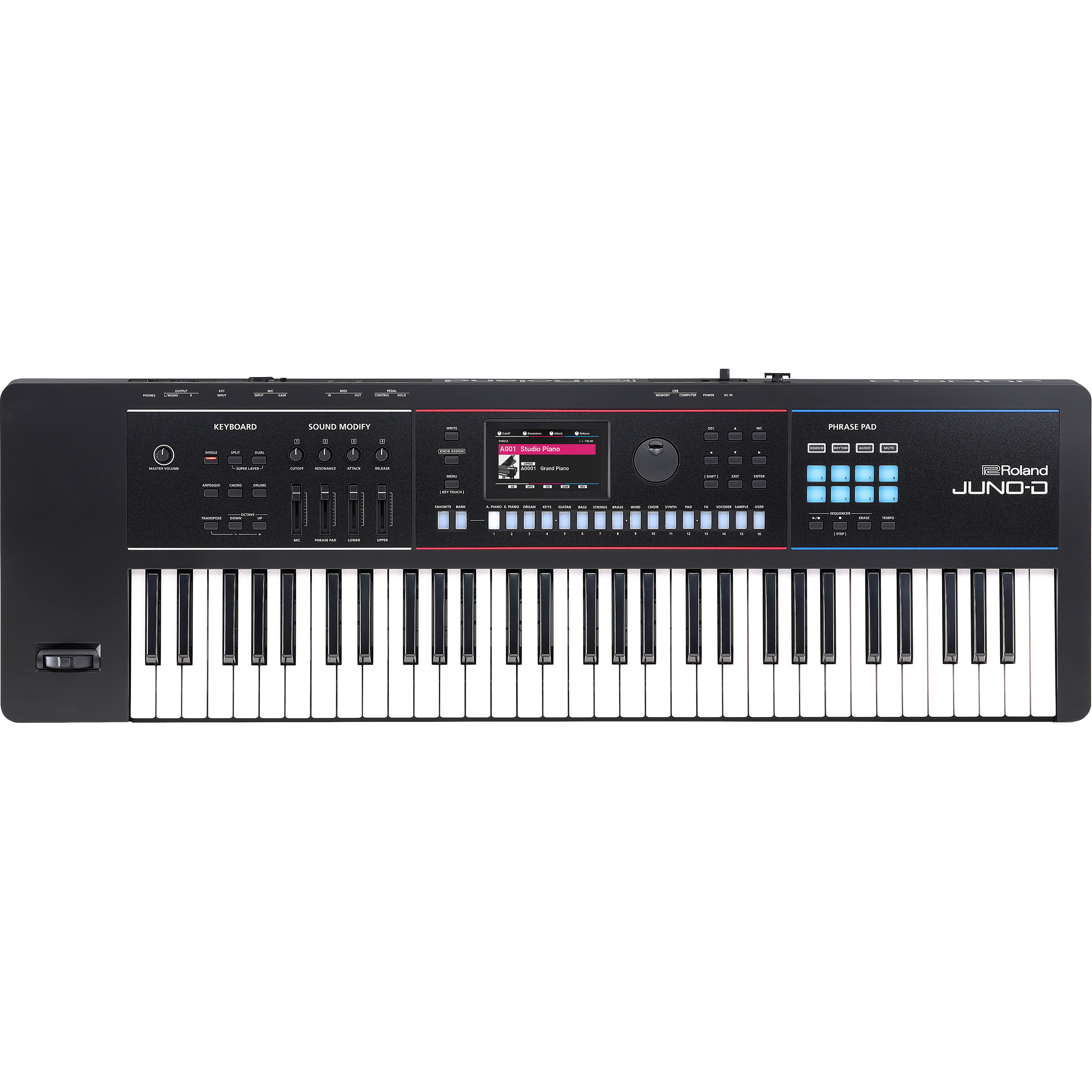 Roland Juno-D6 61-Key Synthesizer COMPLETE STAGE BUNDLE – Kraft Music