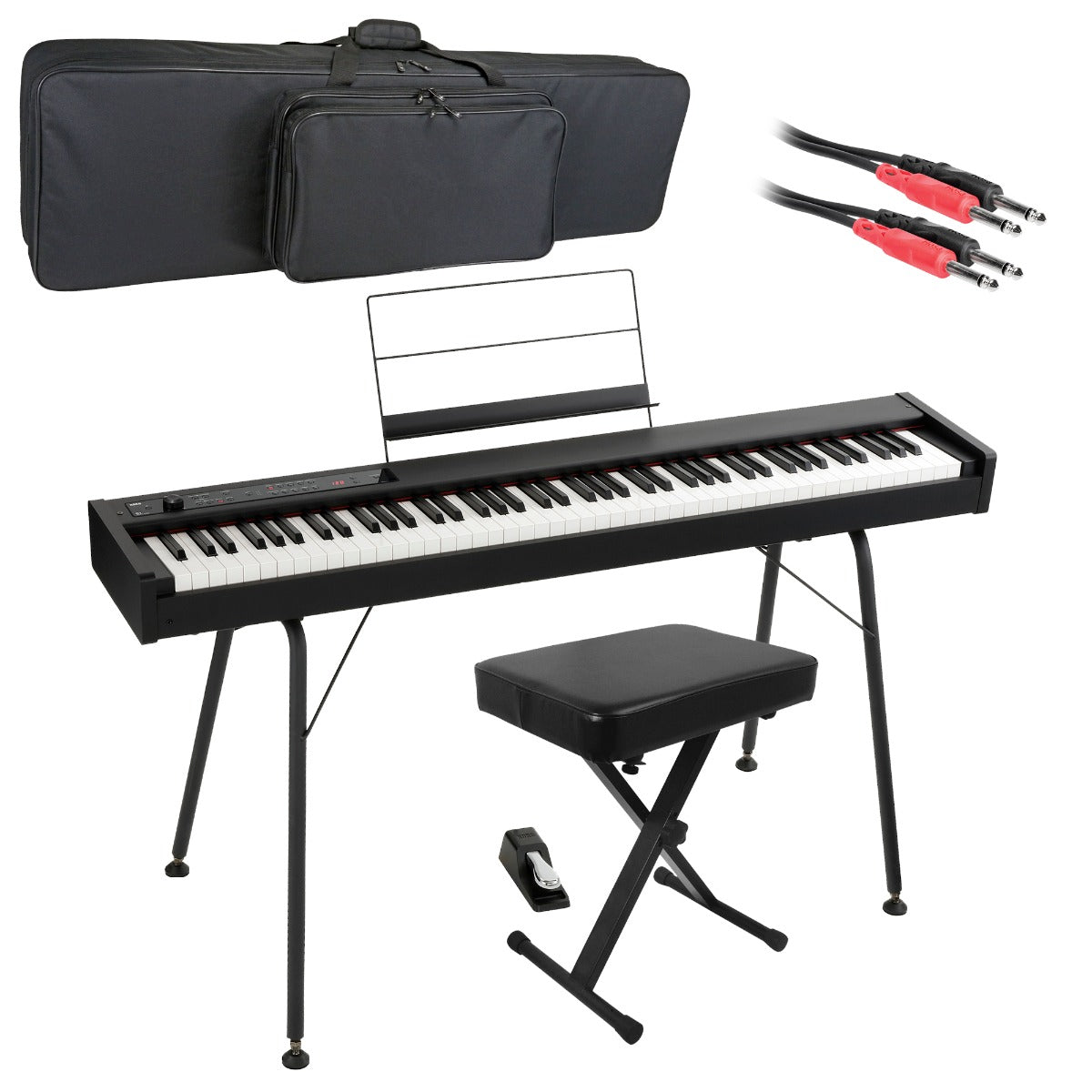 Korg D1 Digital Piano - Black STAGE ESSENTIALS BUNDLE – Kraft Music