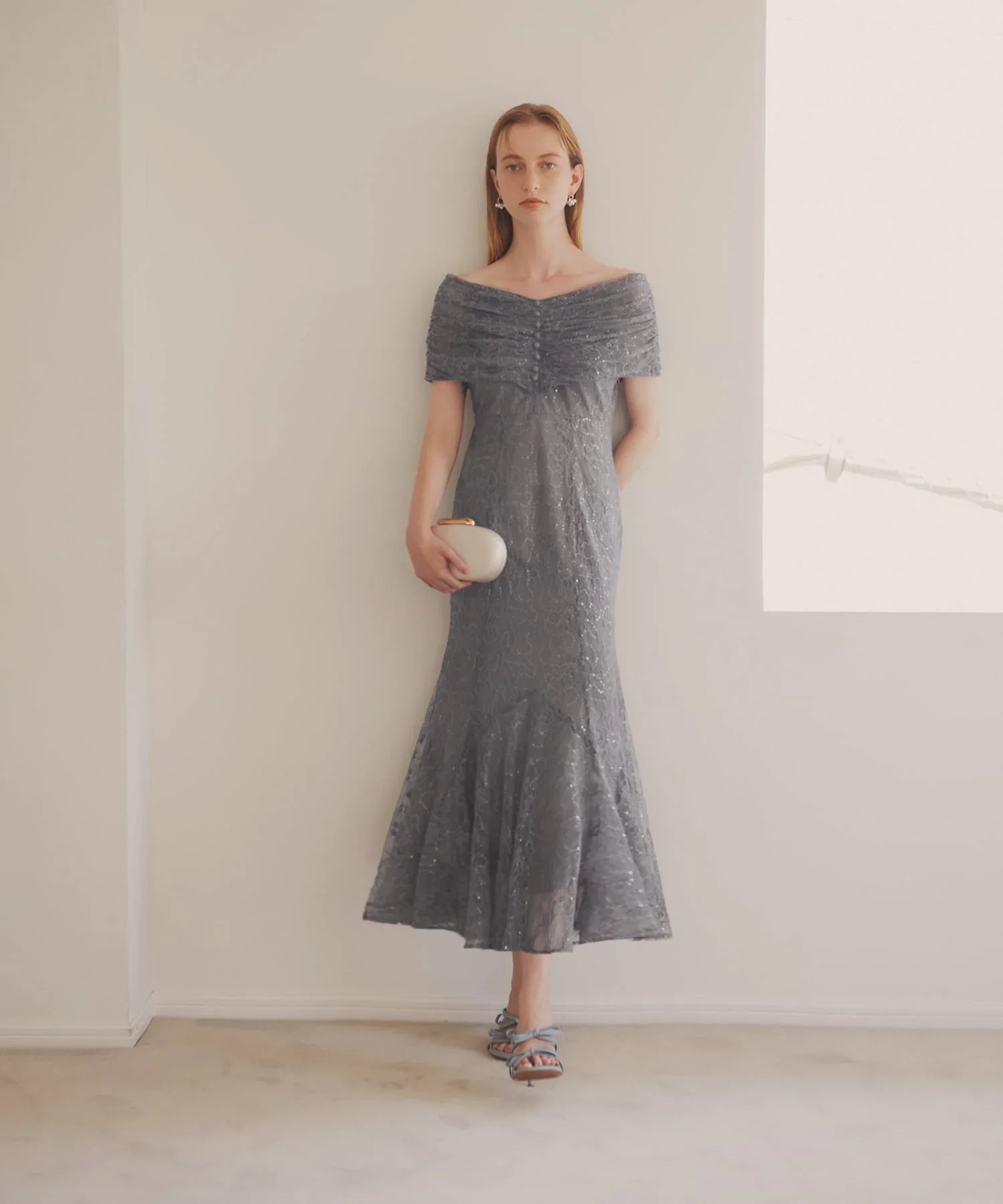 Rirandture オフショルレースマーメイドワンピース オフショルレース