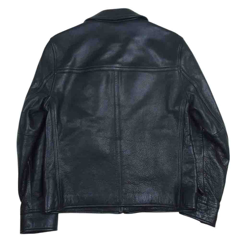 COACH ブラック レザー シングルライダースジャケット COACH コーチ