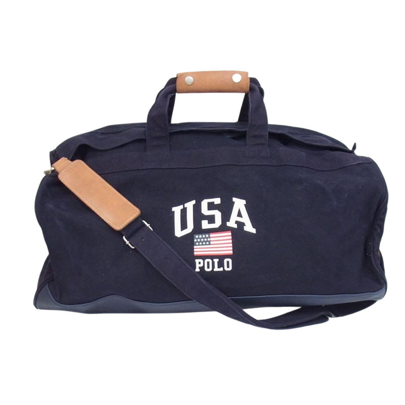 大容量】ポロラルフローレン 2wayショルダーバッグ 特大レザーボストン