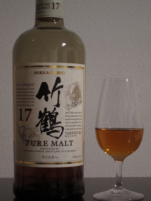 ニッカ 竹鶴 ピュアモルト 17年 43% 2017年下期流通品 : くりりんの