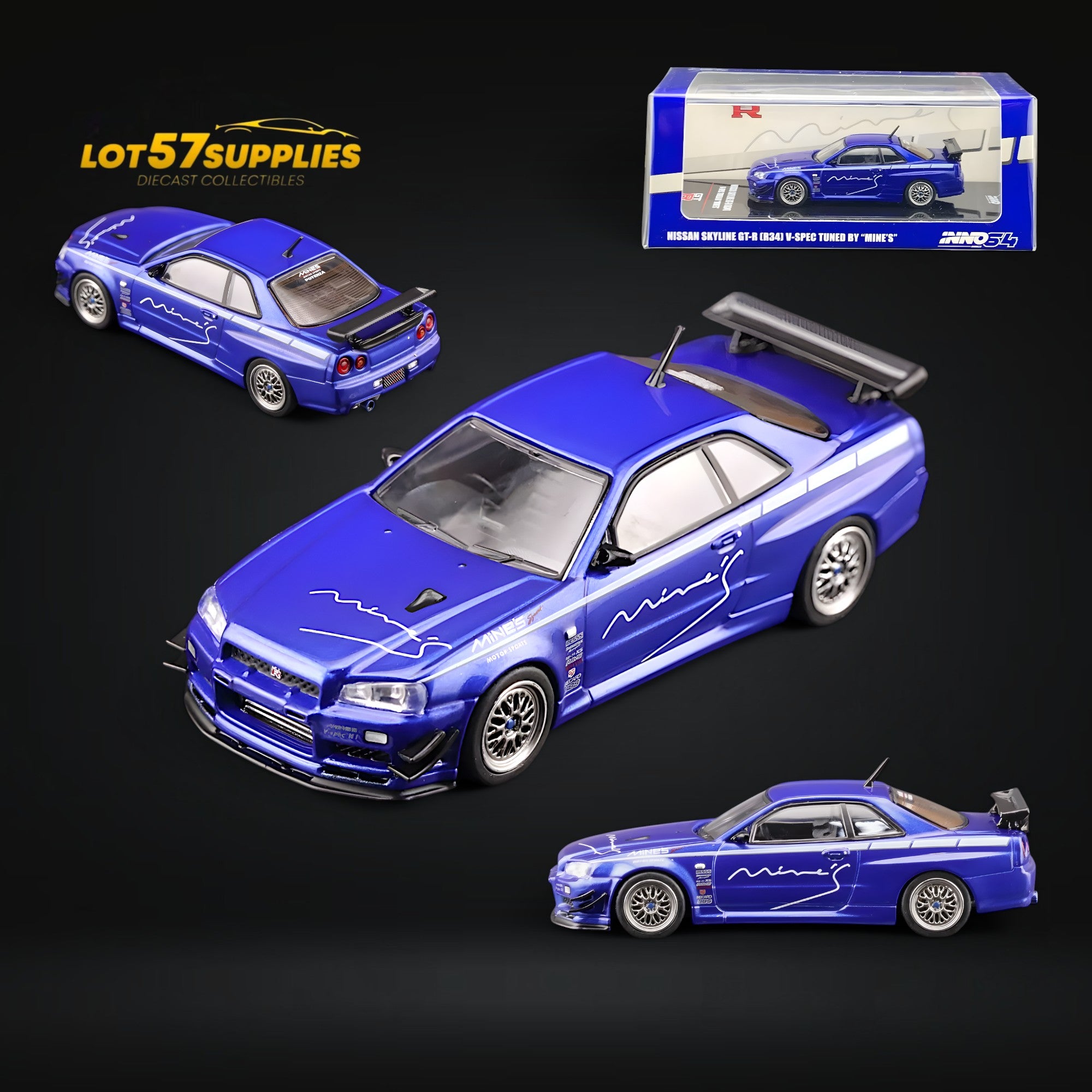 1/64 INNO64 日産スカイライン GT-R R34 ニスモ シルバー