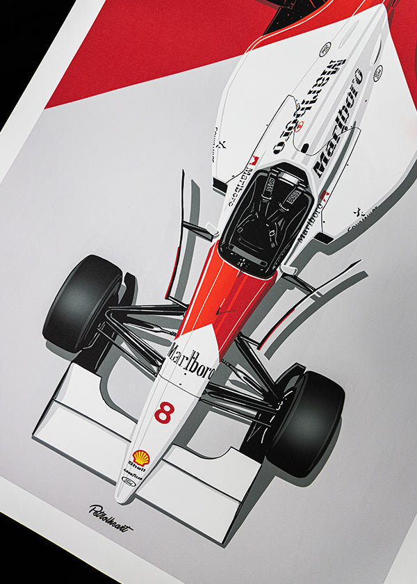 Ayrton Senna McLaren MP4/8 ポスター MCLAREN MP4/8 | ARTPRINT