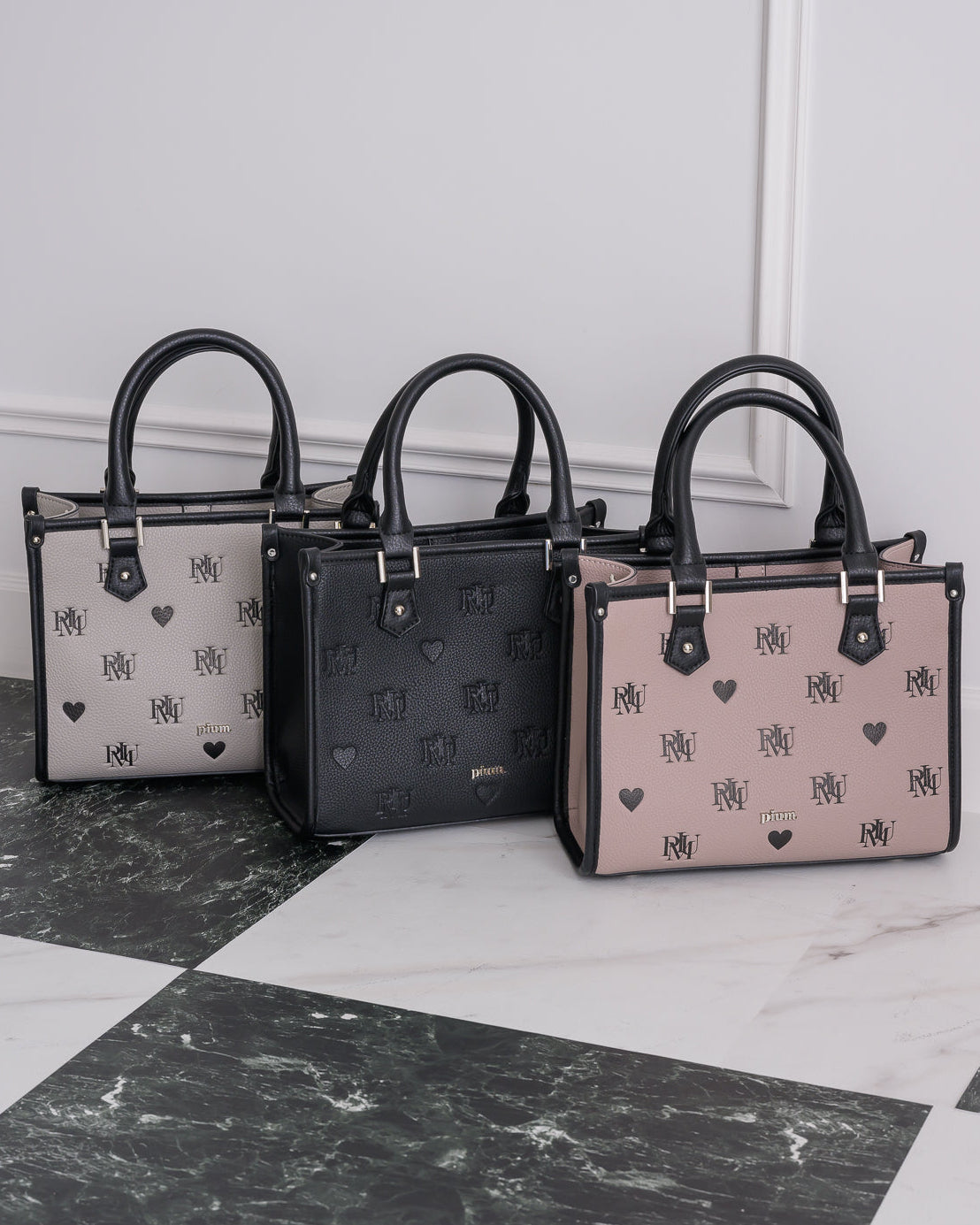 Pium トートバッグ ビジューキルティングトートバッグ – pium