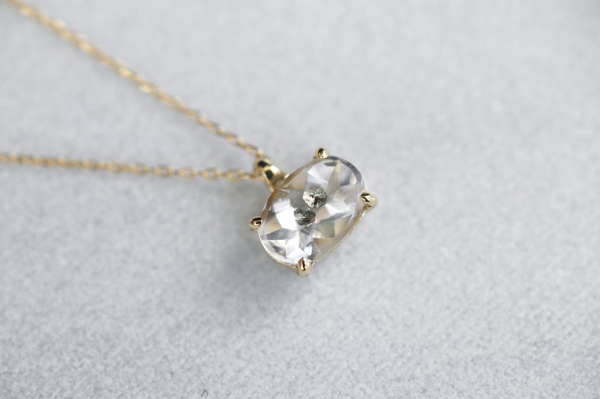 マーカサイトインクォーツネックレス– Ryui