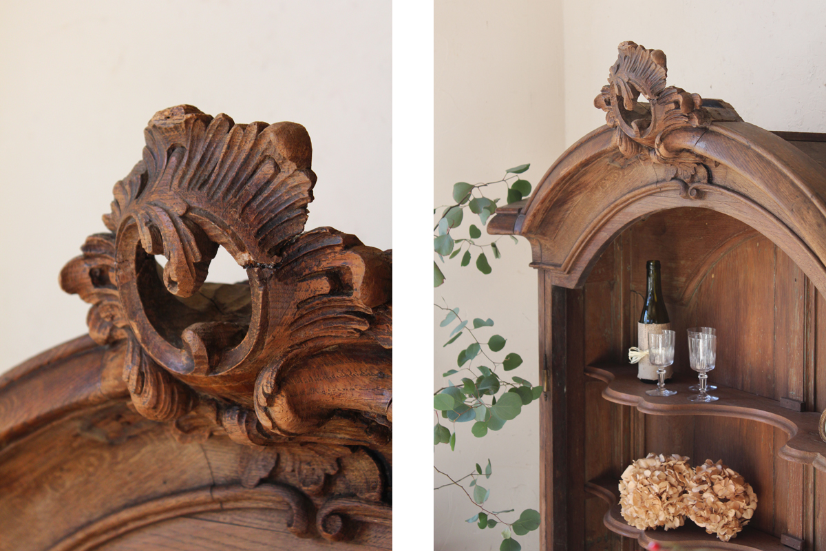 O264 フランスアンティーク ロココ調キャビネット・フレンチ