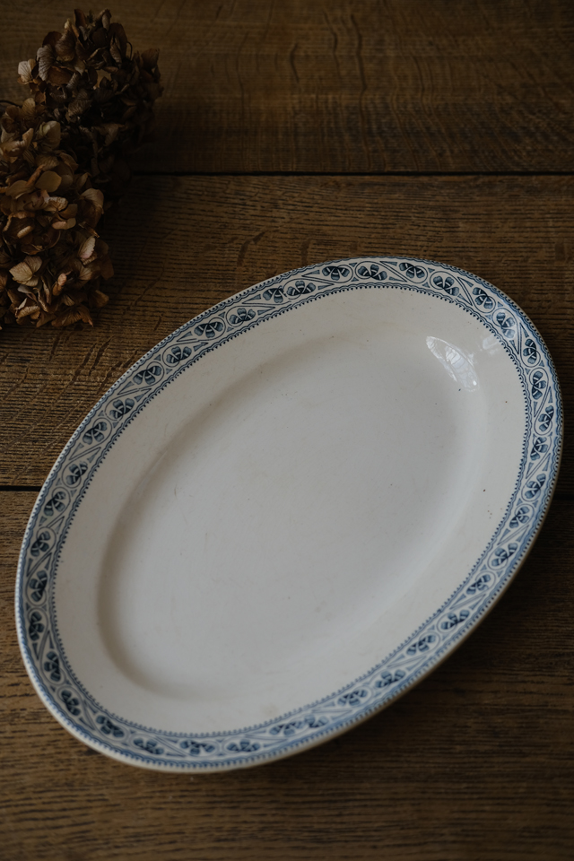 H153-4 フランス アンティーク オーバルプレート ショワジールロワ 皿