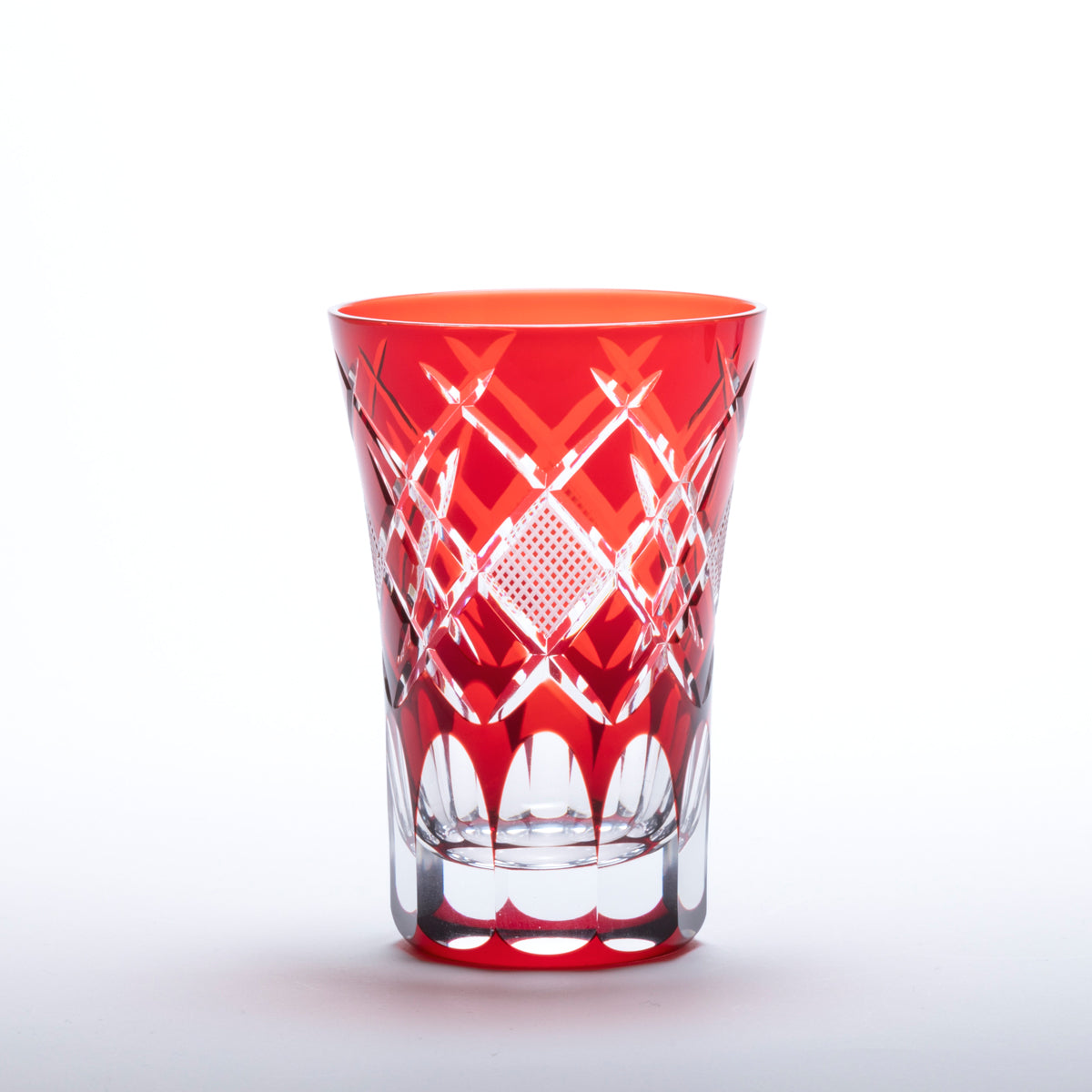 M-7575-R 菱魚子文様 天開タンブラー アカ – 硝子工房 彩鳳