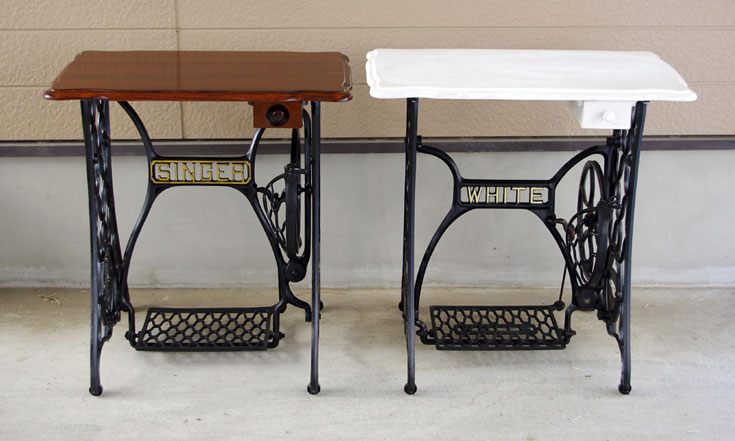 イギリス アンティークミシン脚テーブル FRIEND 足踏みミシン 網目