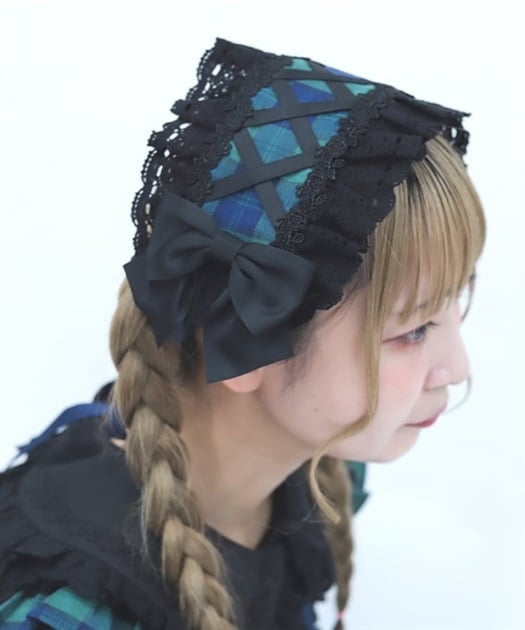 タータンチェックヘッドドレス | Chalmiere | axes femme onlineshop