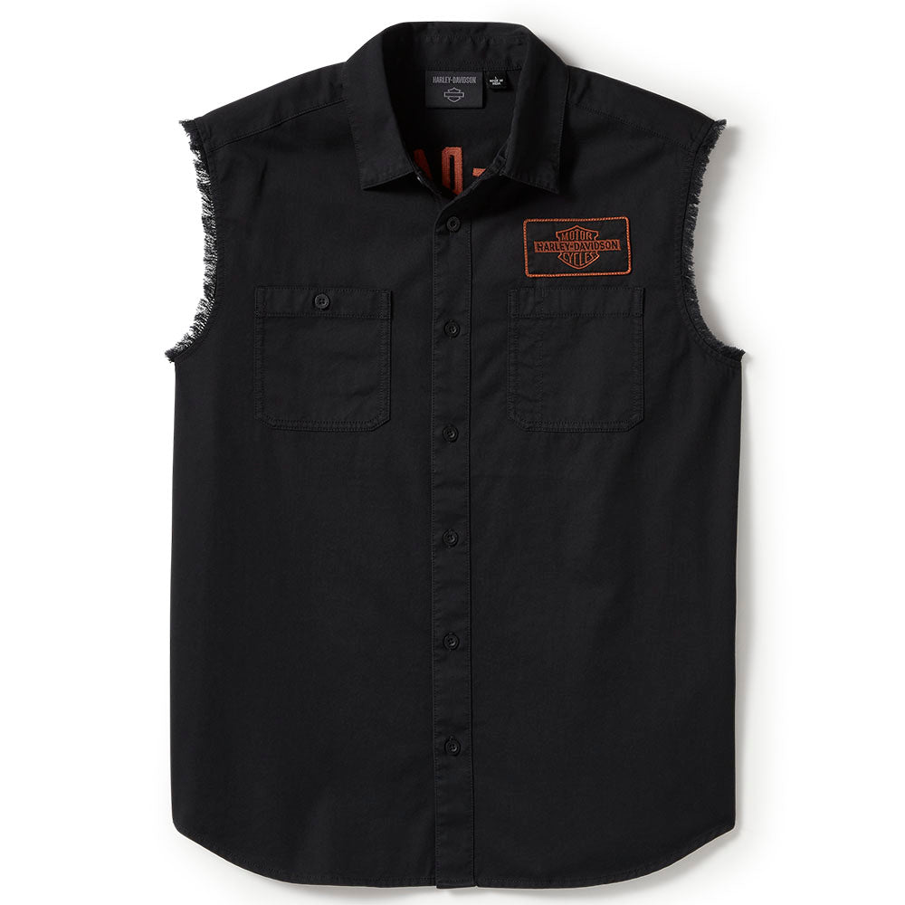 Harley-Davidson Men's V-Twin Button-Up Equipped Solid Blowout