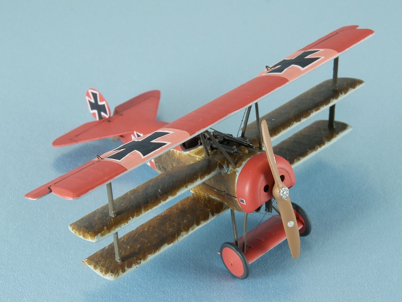 三重翼模型飛行機 ドイツ戦闘機フォッカDr1 レッドバロン 大型 翼47