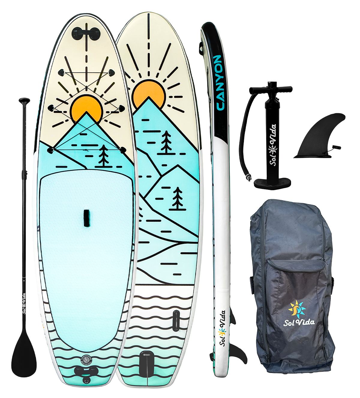 GrandSol Canyon Pack: 11' 4'' Inflatable Paddle Board + Paddle