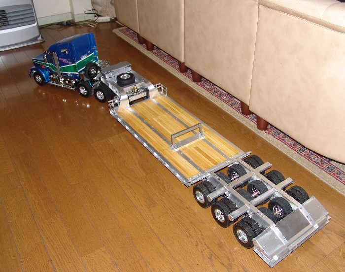タミヤ 1/14 トレーラー 自作低床トレーラー 1/14 低床 トレーラー