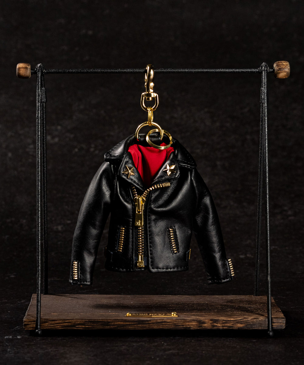 AIKO STYLE（アイコスタイル）ライダースジャケットキーホルダー 牛革