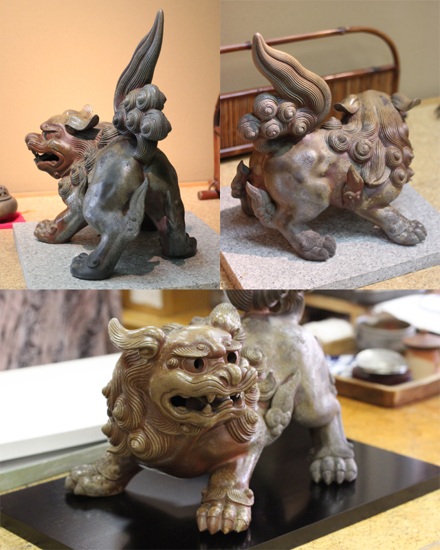 年代物の獅子がお嫁に行きました。 | 備前焼窯元 小西陶古