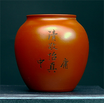 正統宜興紫砂（四大美女）の手作り茶缶