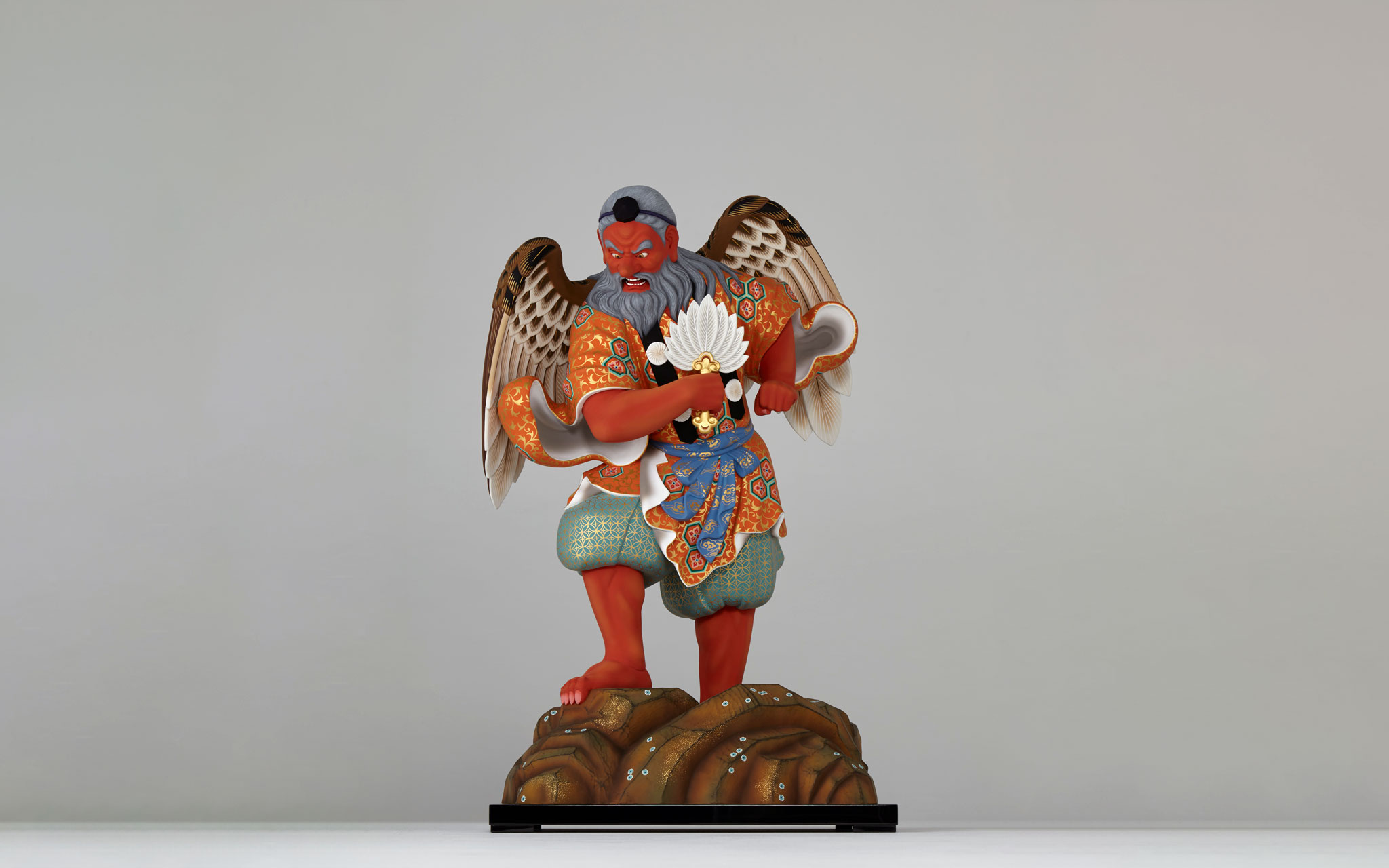 S8【真作保証】 上原琉雲 兎像 沖縄 琉球 仏教美術 仏師 木彫 中村