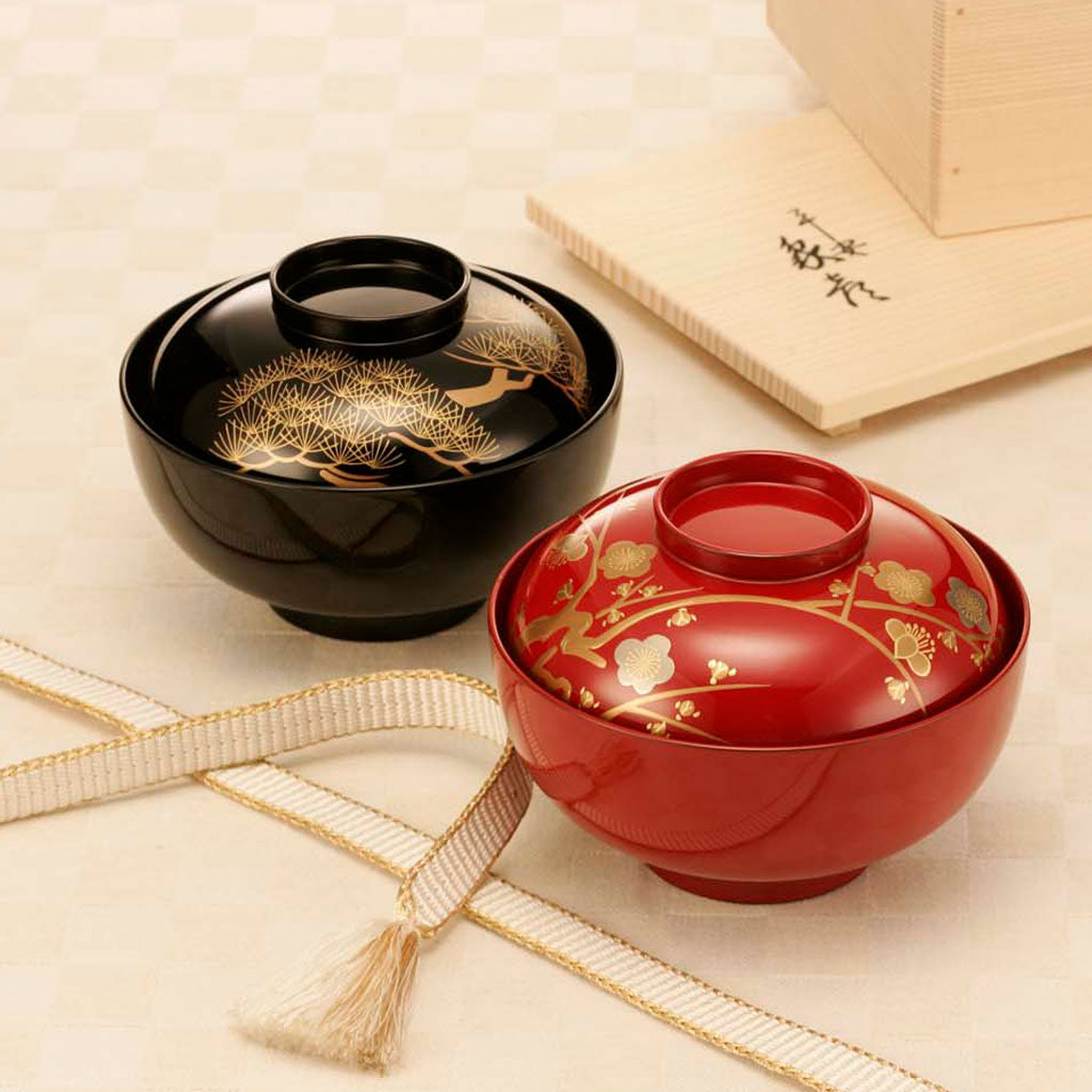 松梅 久美椀 二客セット – 象彦 公式オンラインショップ