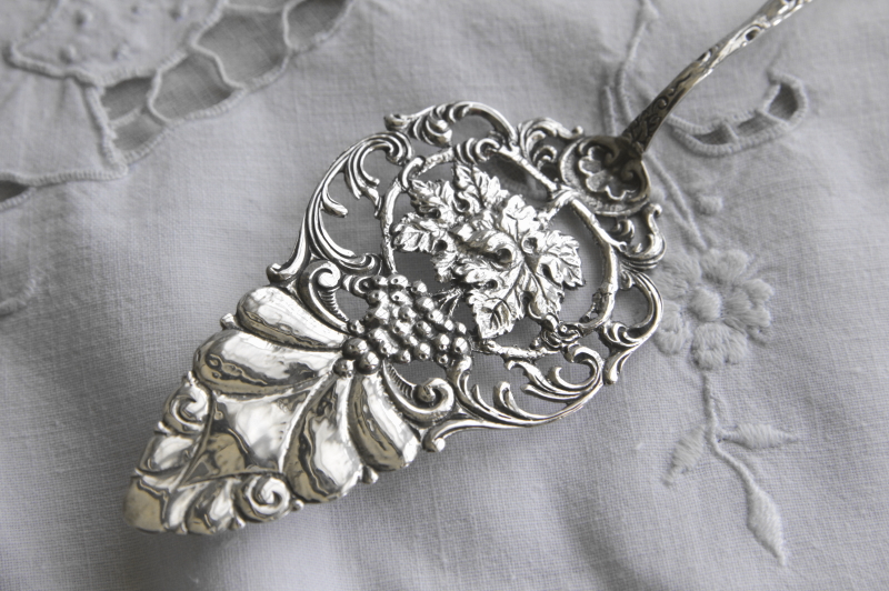 ドイツ ケーキサーバー ヴィンテージ 薔薇・天使 シルバー835 純銀