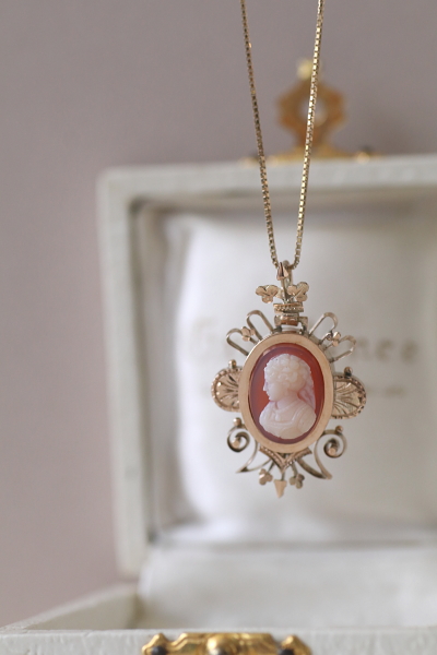 アンティーク サードニクス貴婦人のカメオ ドールにも アンティーク