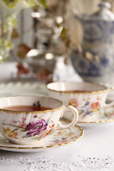 サルグミンヌ カップ&ソーサー 鳥 バラ ローズ C&S フランスアンティーク