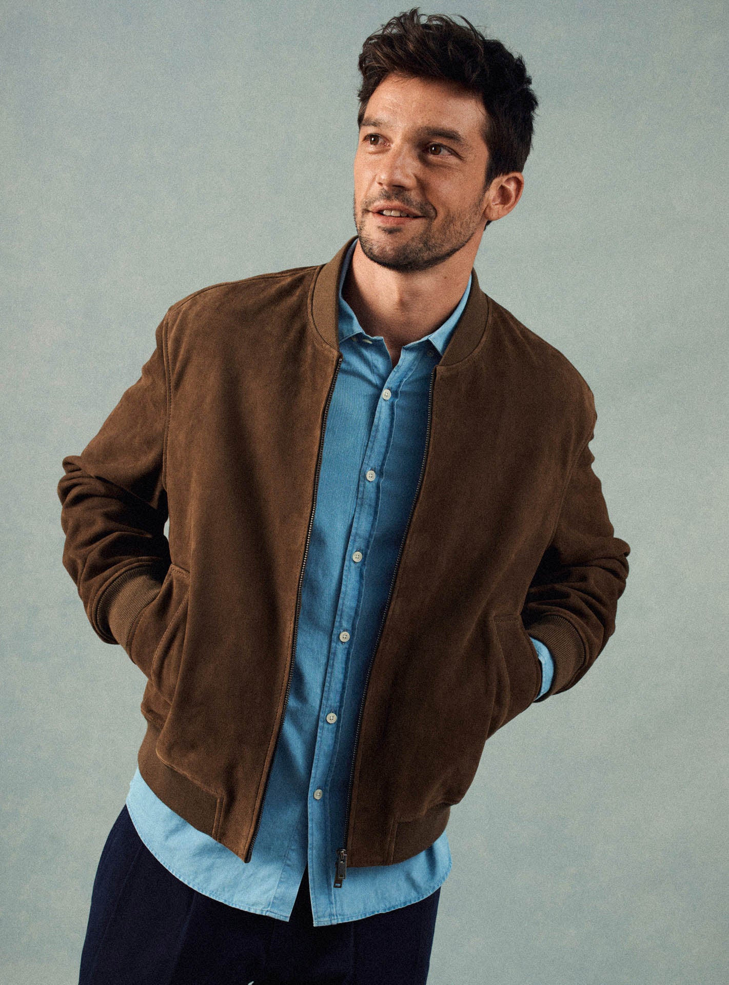 Men's Nestor Brown Leather Jacket | Balibaris
