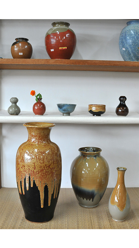 卸売 花瓶 小砂焼 こいさごやき 金結晶 藤田製陶所